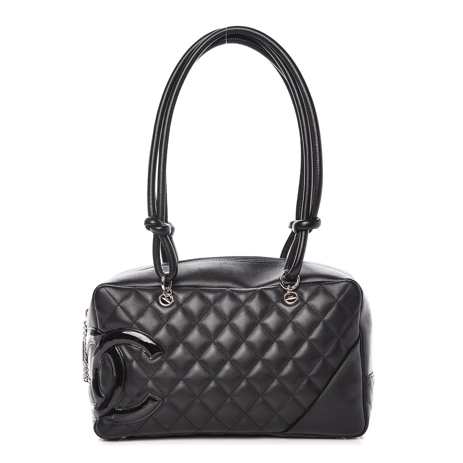 Chanel Calfskin Quilted Large Cambon Bowler Black 1 of 13