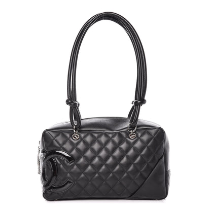 Chanel Calfskin Quilted Large Cambon Bowler Black 1 of 13