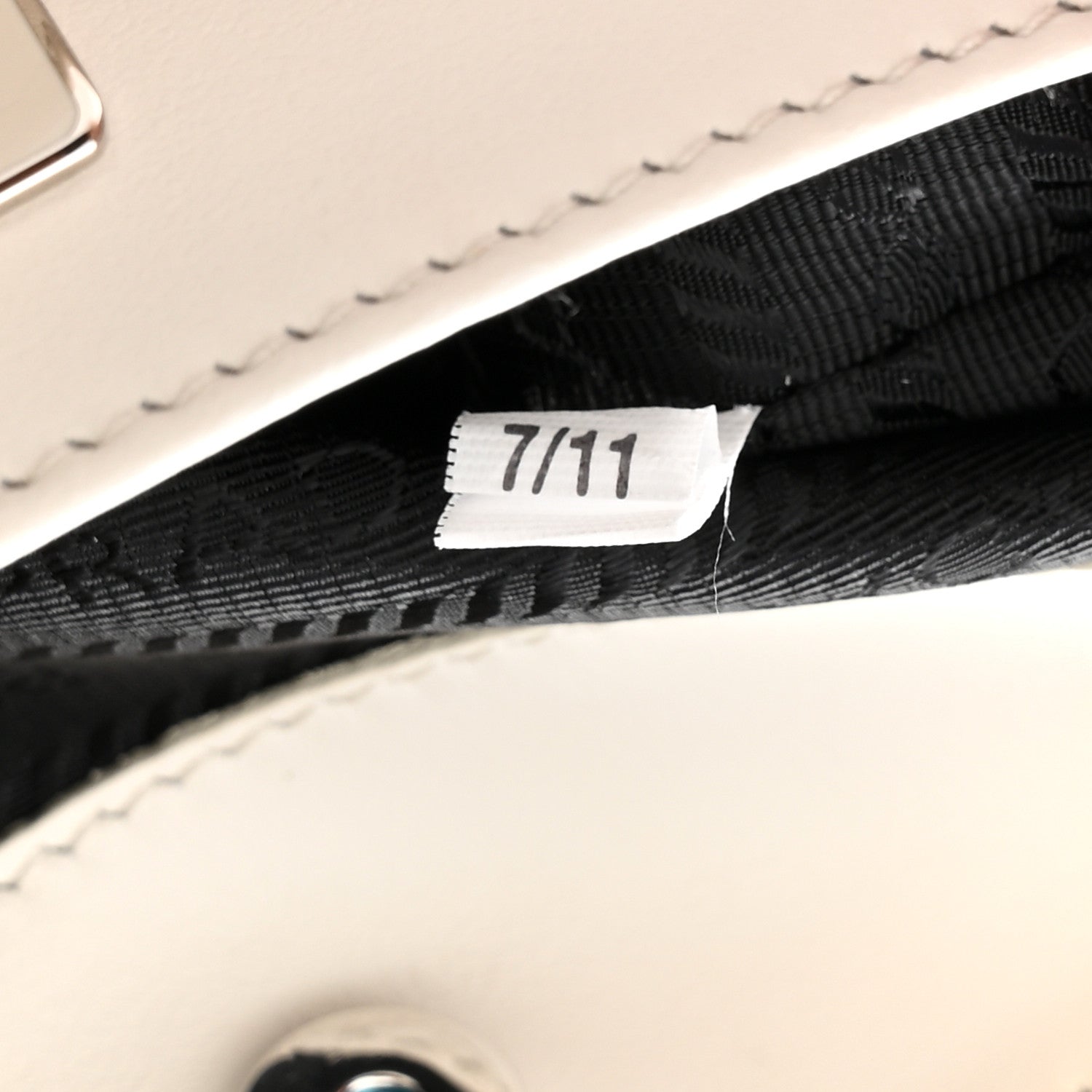 Prada Spazzolato Cleo Shoulder Bag White 7 of 11