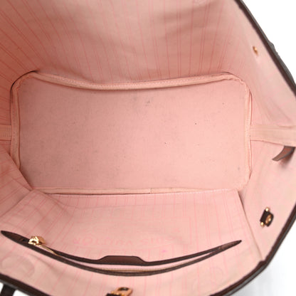 Louis Vuitton Damier Ebene Neo Neverfull MM Rose Ballerine 5 of 9