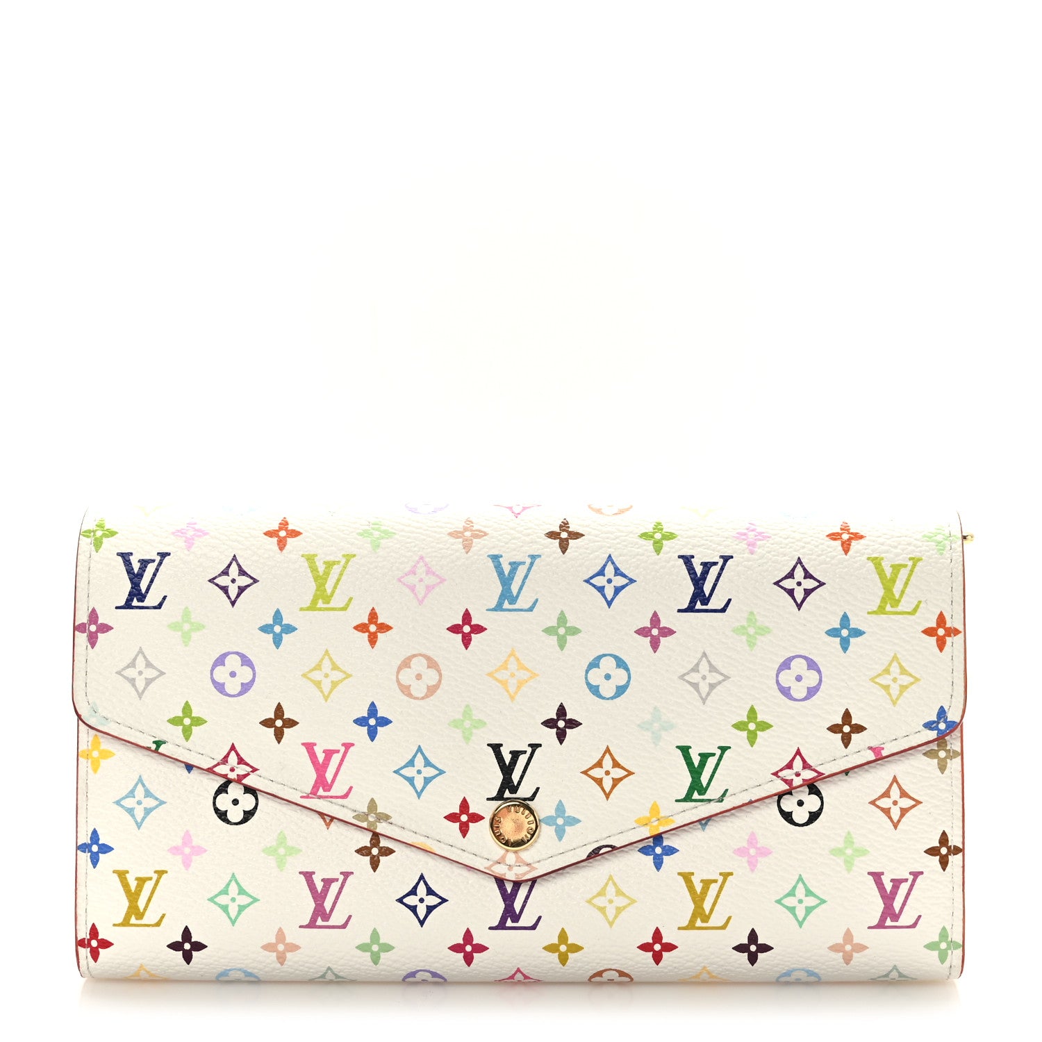 Louis Vuitton Monogram Multicolor Sarah Wallet NM White Litchi 1 of 7