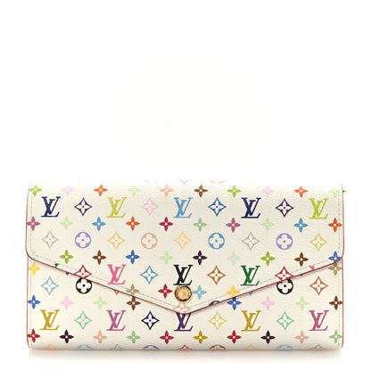 Louis Vuitton Monogram Multicolor Sarah Wallet NM White Litchi 1 of 7