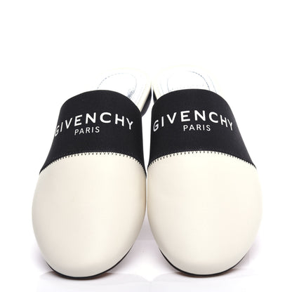 Givenchy Calfskin Bedford Logo Mule Slides 38.5 White Black 5 of 10