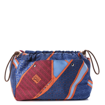 Hermes Silk Carre en Cravates Fourbi 20 PM Pouch Bleu Saphir 1 of 7
