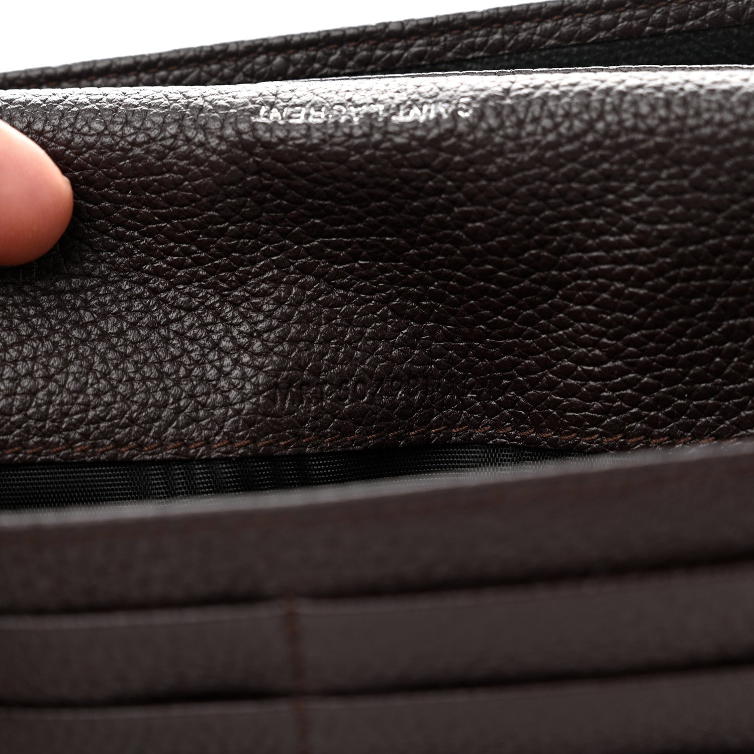 Saint Laurent Grained Calfskin Souple Thin Wallet Amaranto 8 of 9