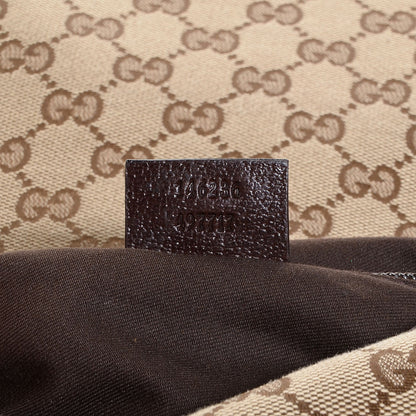 Gucci Monogram Small Flap Messenger Bag Beige Dark Brown 7 of 8