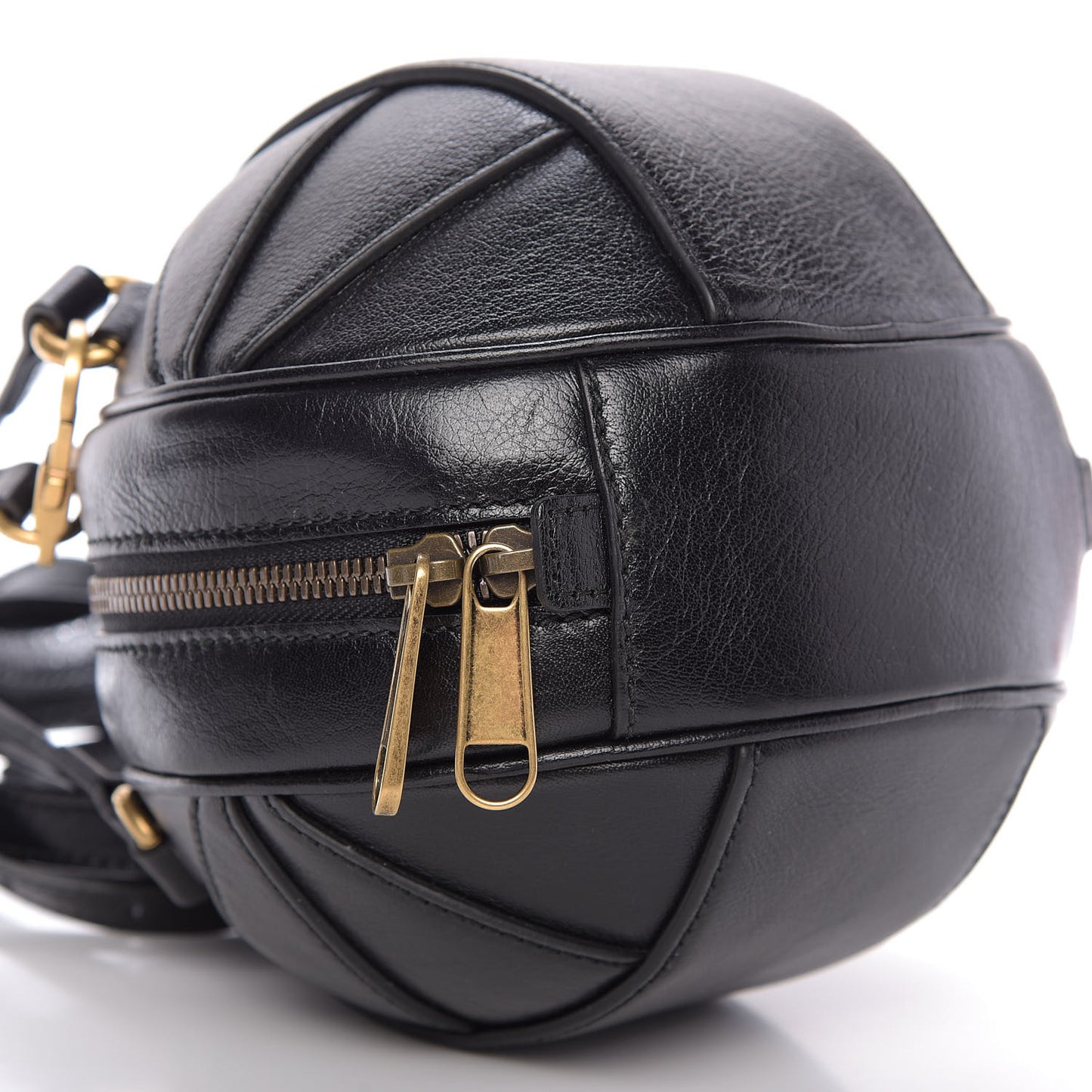 Piuma Lux Energy Mini Tifosa Basketball Shaped Shoulder Bag Black