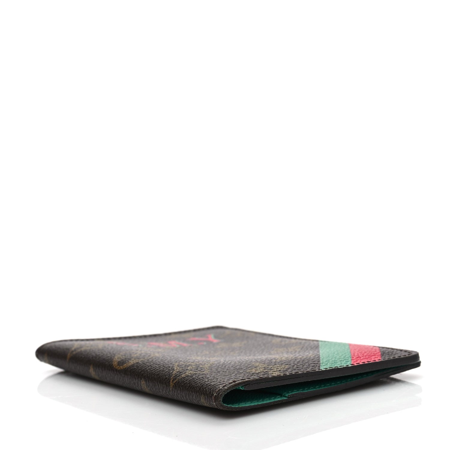 Louis Vuitton Monogram Passport Cover Pink Turquoise 4 of 7