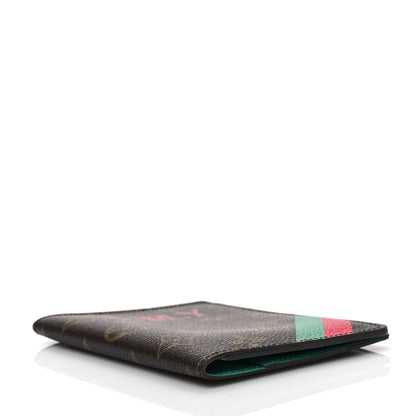 Louis Vuitton Monogram Passport Cover Pink Turquoise 4 of 7