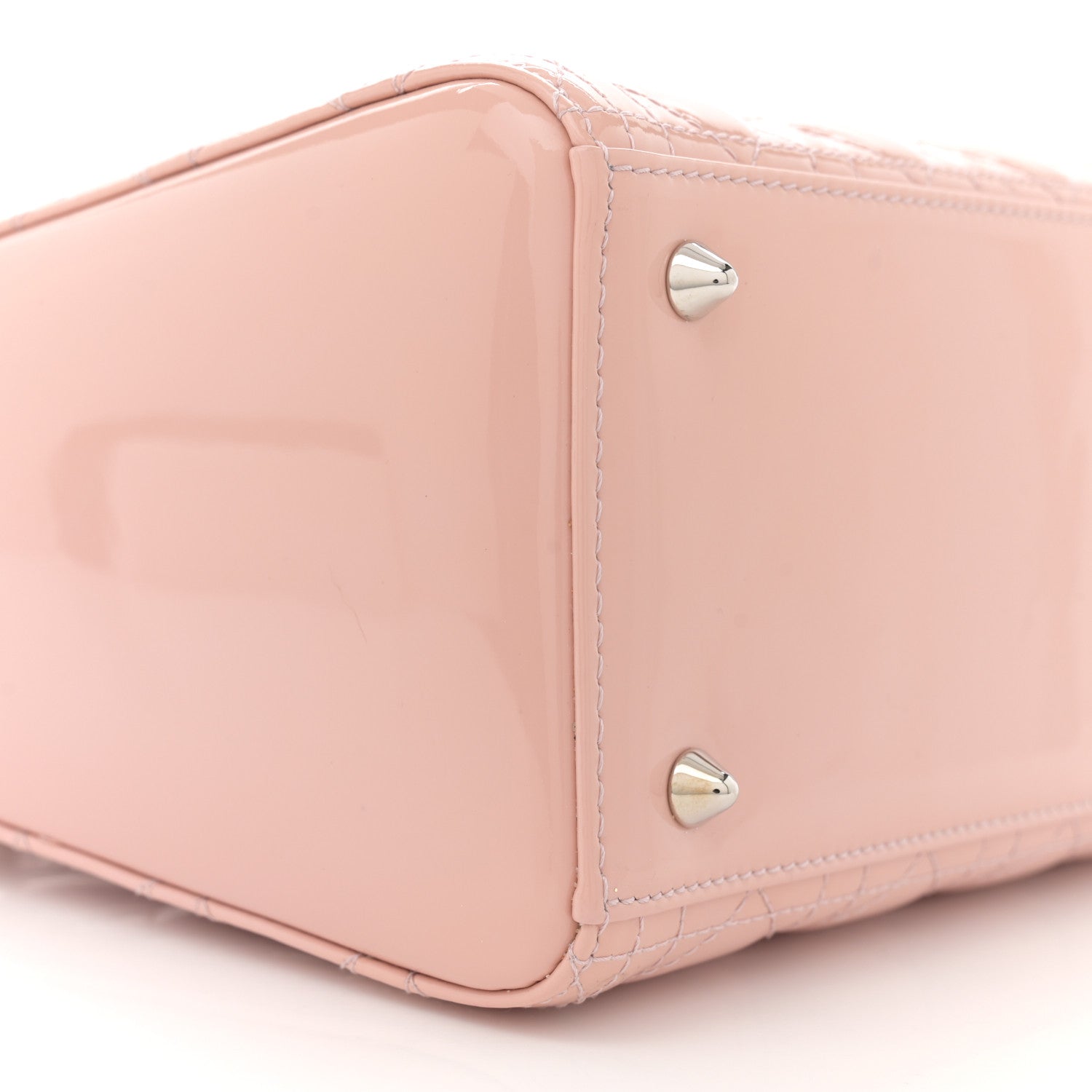 Christian Dior Patent Cannage Medium Lady Dior Rose Clair 9 of 11