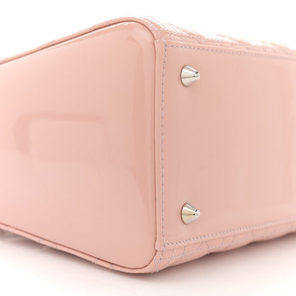 Christian Dior Patent Cannage Medium Lady Dior Rose Clair 9 of 11
