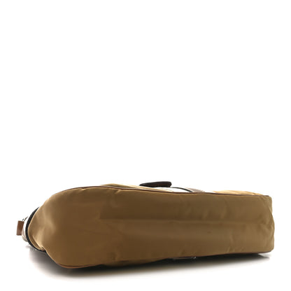 Prada Tessuto Nylon Striped Shoulder Bag Brown Beige 4 of 9