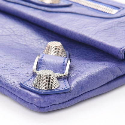 Balenciaga Agneau Giant 21 Silver Hardware Envelope Clutch Bag Bleu Lavande 9 of 9