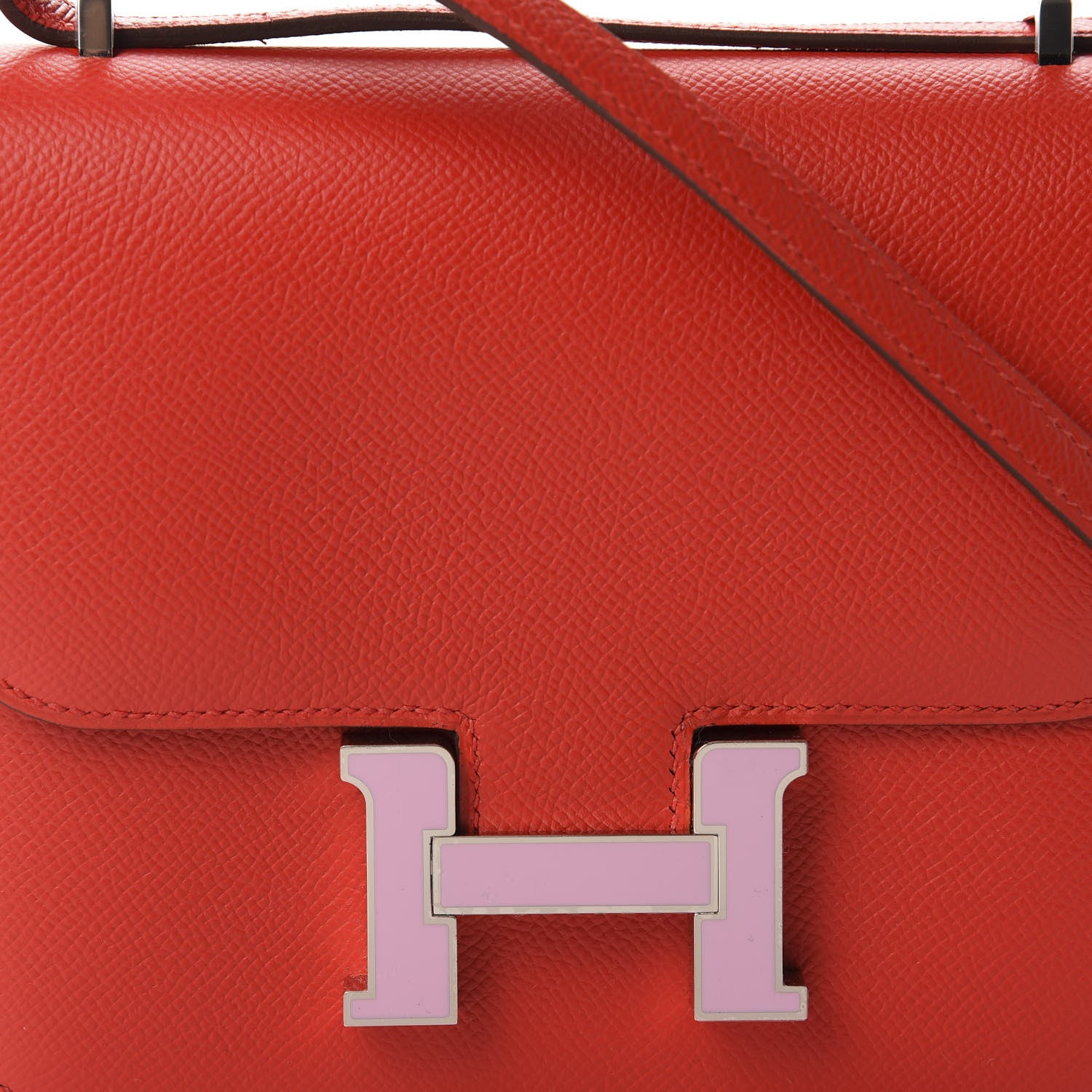 Hermes Epsom Enamel Constance 18 Rouge de Coeur Mauve Sylvestre 10 of 11