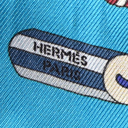 Hermes Silk Cordages Twilly Turquoise Orange Blanc 2 of 4