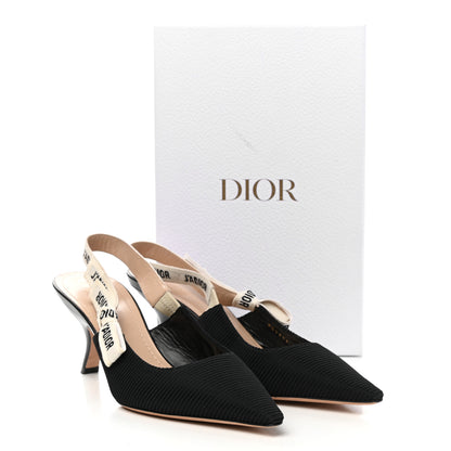 Christian Dior Technical Canvas Ribbon J Adior Slingback 65mm Pumps 42 Black 10 of 10