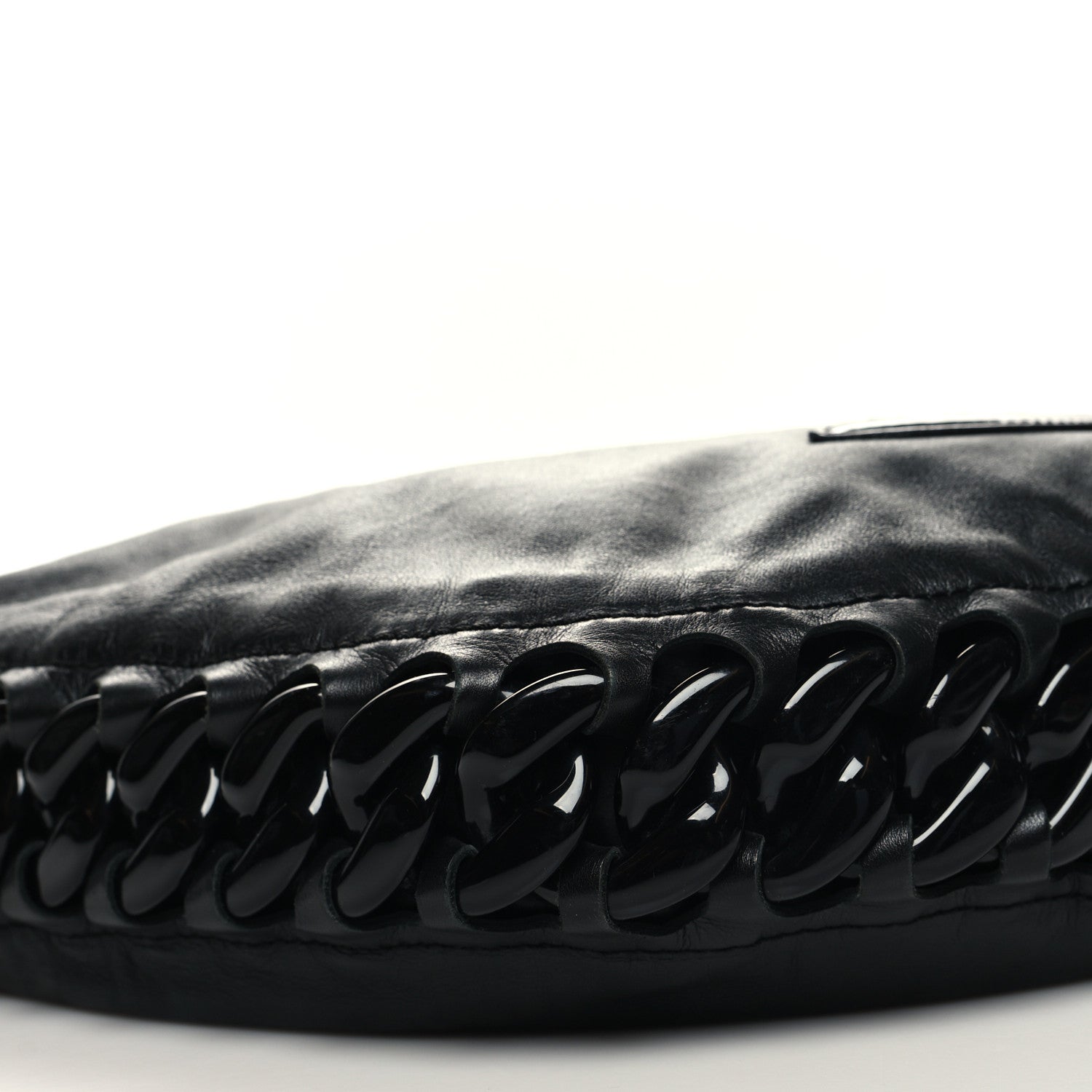 Chanel Calfskin Modern Chain Rhodoid Hobo Black 9 of 10