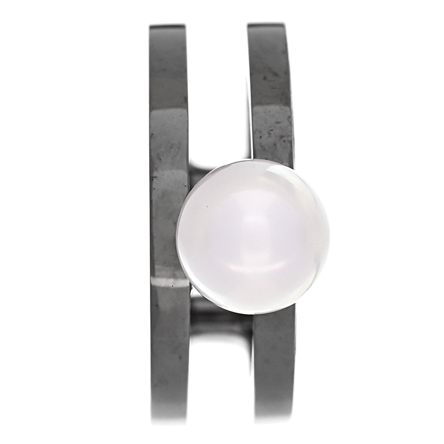 Mikimoto Darkened Sterling Silver Akoya Pearl 6mm Passionoir Ear Cuff 1 of 6