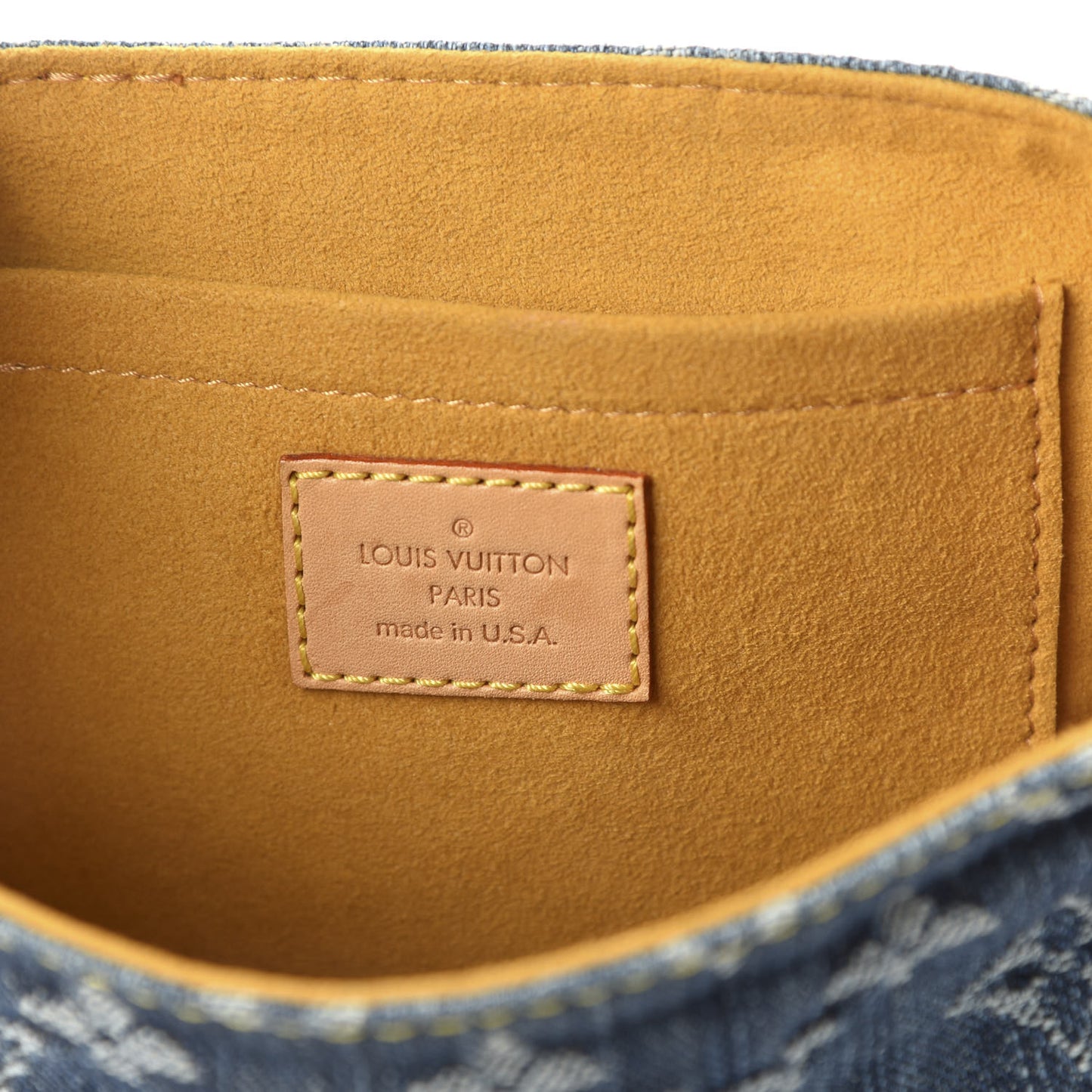 Monogram Denim Mini Pleaty Blue