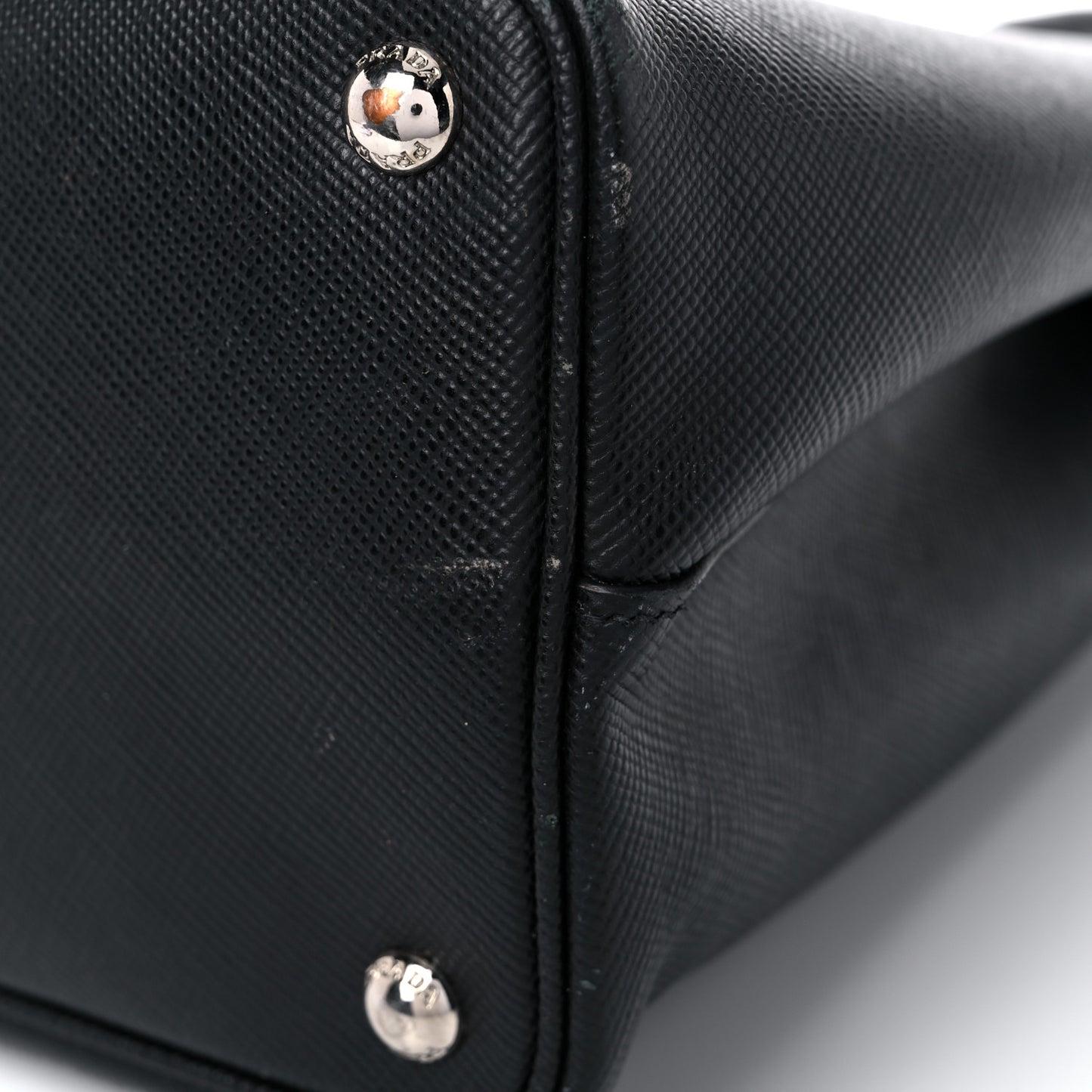 Saffiano Cuir Medium Double Handle Tote Black