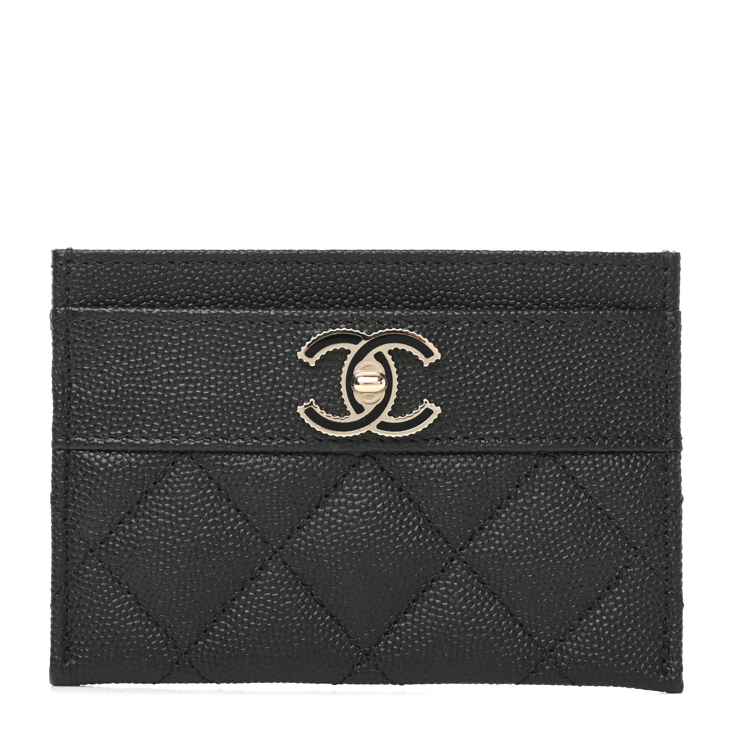 Chanel Caviar Quilted Vintage Mademoiselle Card Holder Black 1 of 9