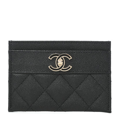 Chanel Caviar Quilted Vintage Mademoiselle Card Holder Black 1 of 9