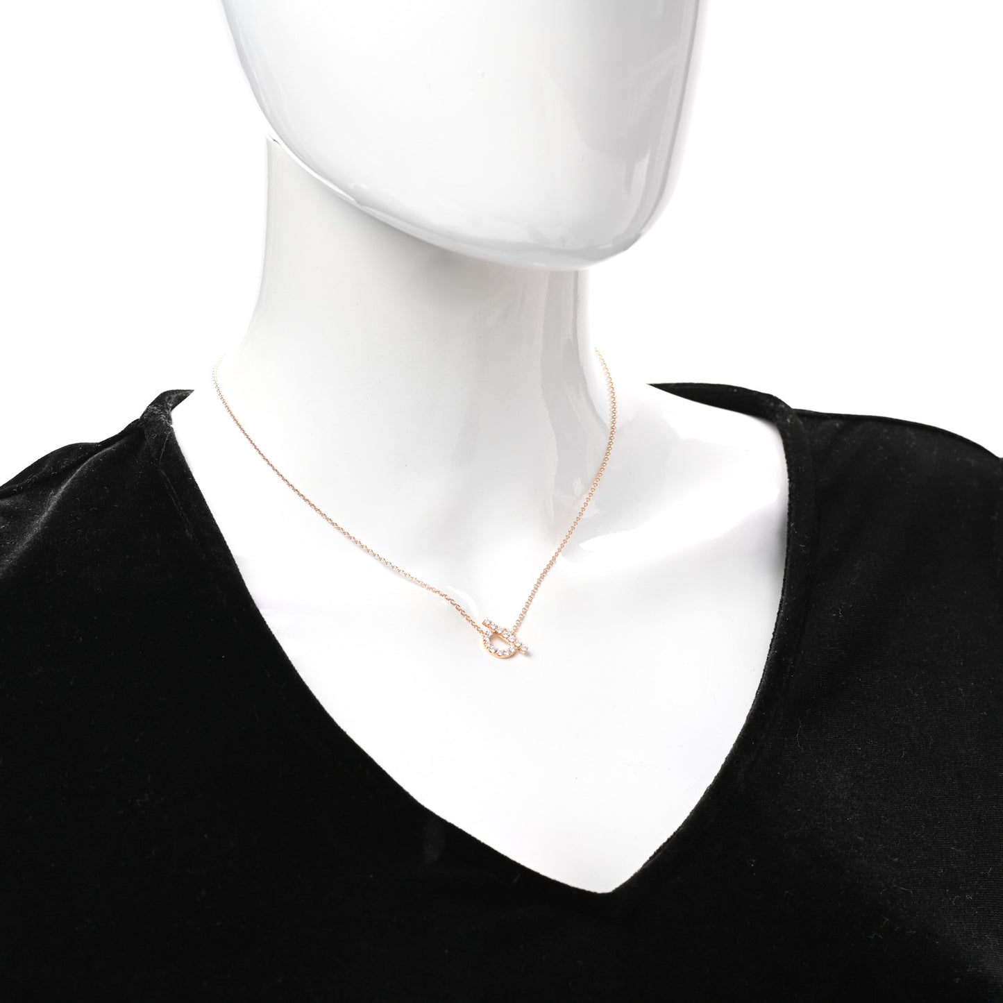 18K Rose Gold Diamond Finesse Pendant Necklace