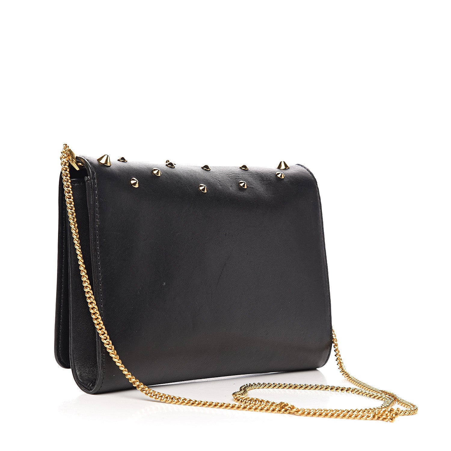 Versace Vitello Studded Palazzo Medusa Evening Clutch Bag Black 2 of 16