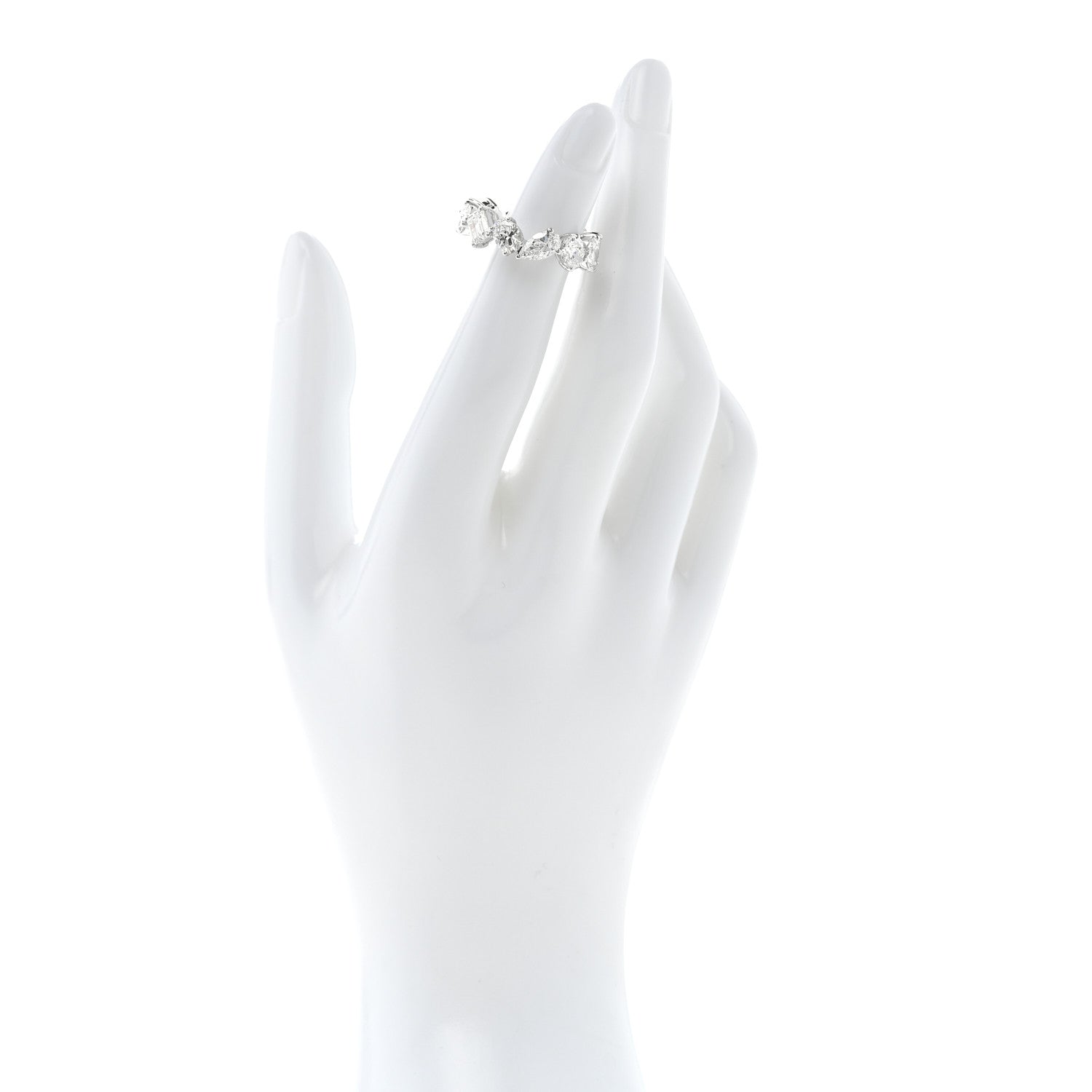Parker & West by FASHIONPHILE 18K White Gold Diamond Multi Shape 5.90ctw Ring 53 6.25 3 of 8