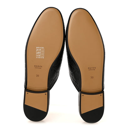 Gucci Glamour Calfskin Guccissima Womens Princetown Slippers 39 Black 6 of 11