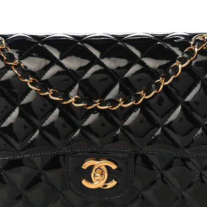 Chanel Patent Quilted Medium Double Flap Black 8 of 18