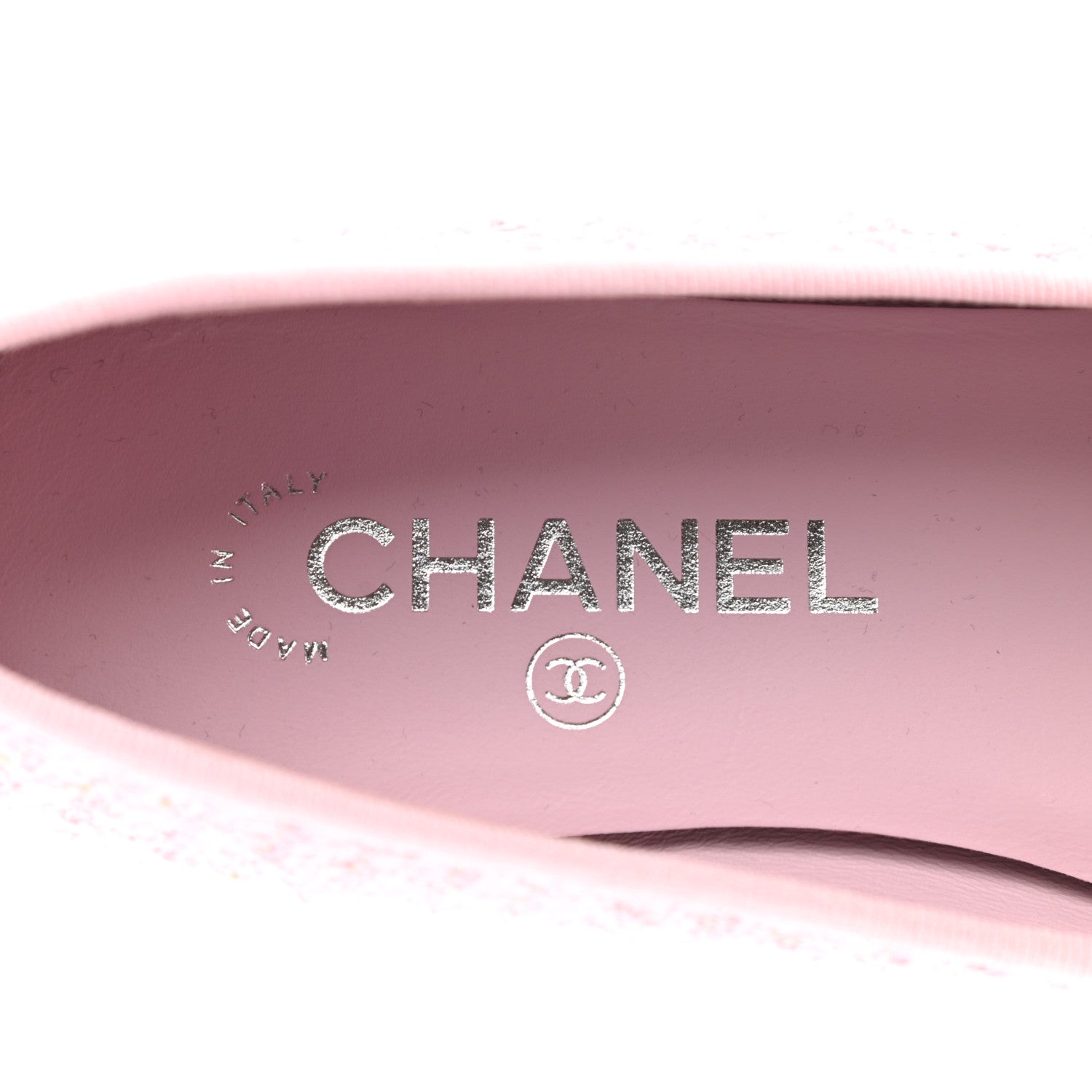 Chanel Tweed Lambskin Cap Toe Ballerina Flats 38.5 Pink 7 of 9