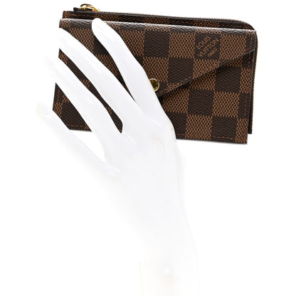 Louis Vuitton Damier Ebene Recto Verso Card Holder Rose Ballerine 2 of 6