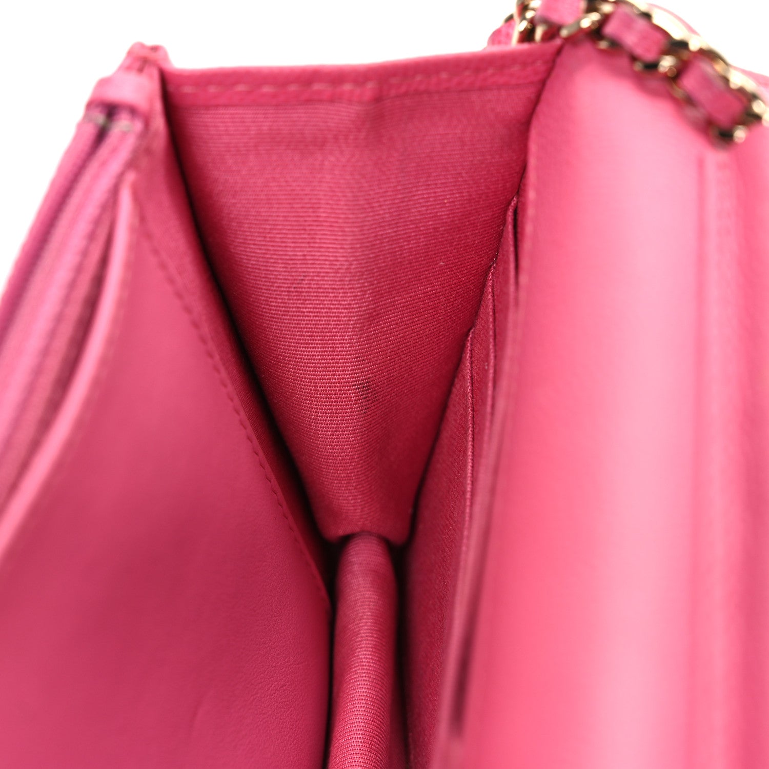 Chanel Caviar Quilted Wallet on Chain WOC Pink 13 of 13