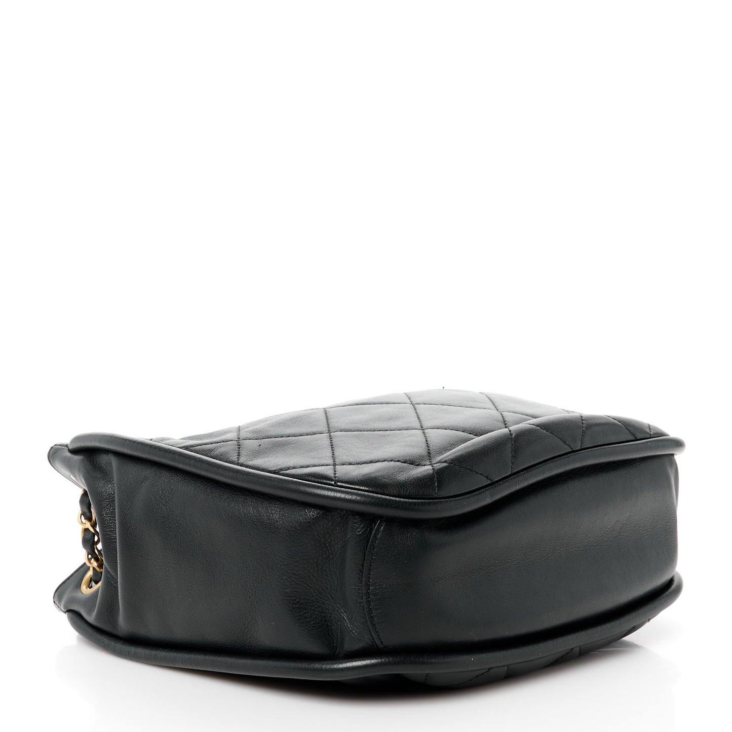 Shiny Lambskin Quilted Fashion Therapy Hobo Black