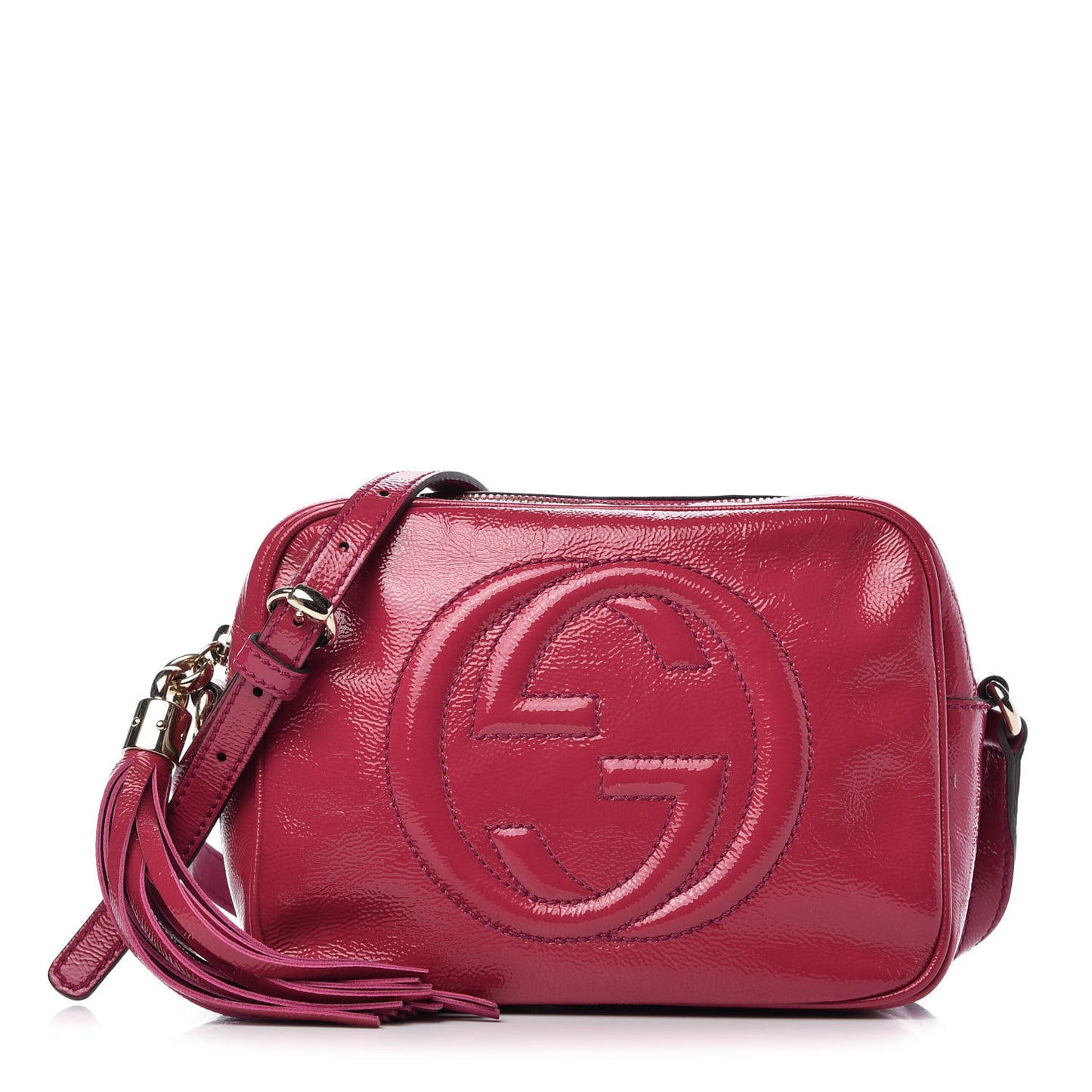 Soft Patent Small Soho Disco Bag Bright Bougainvillea