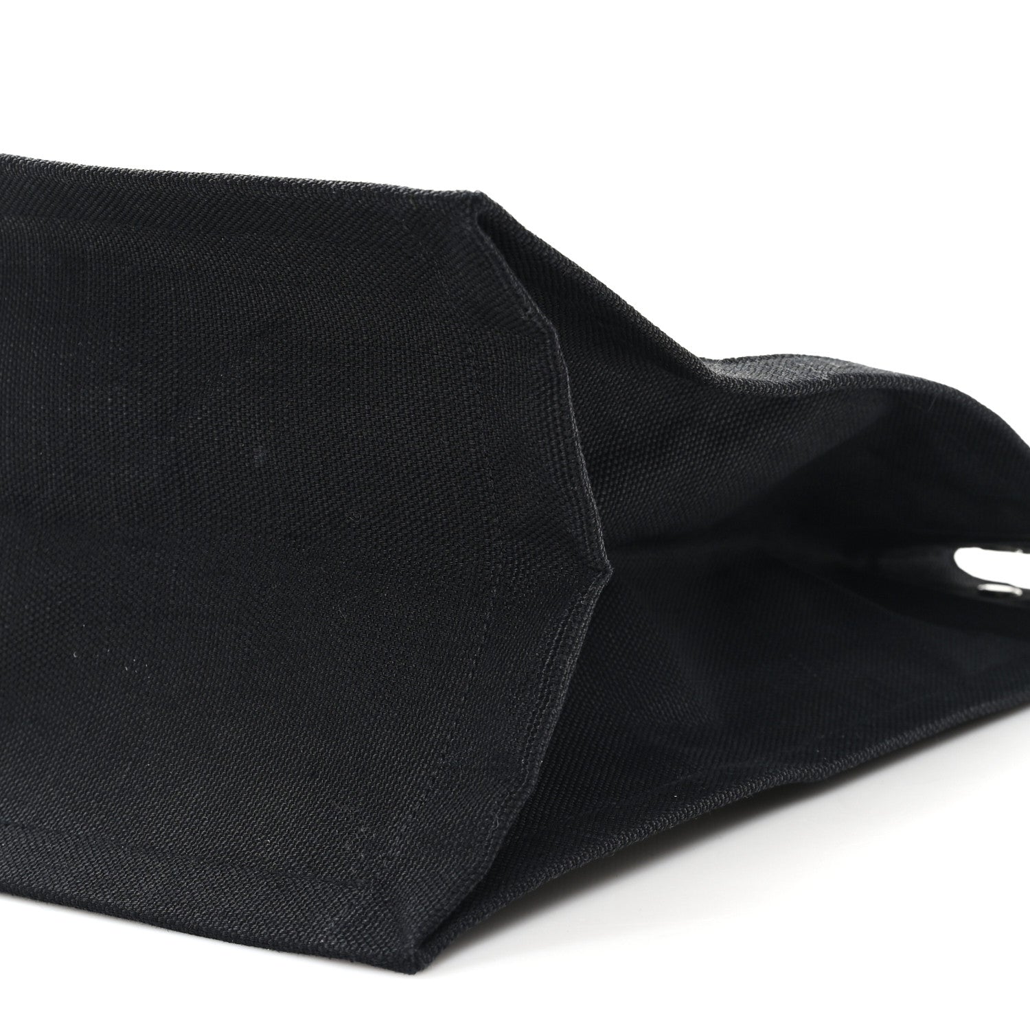 Saint Laurent Linen Calfskin Small Rive Gauche Tote Natural Black 10 of 11