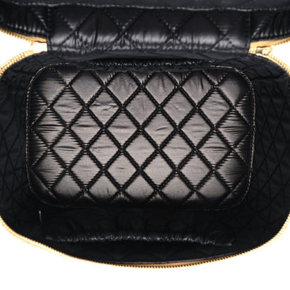 Chanel Metallic Calfskin Crocodile Embossed Cocodile Top Handle Vanity Gold 5 of 12
