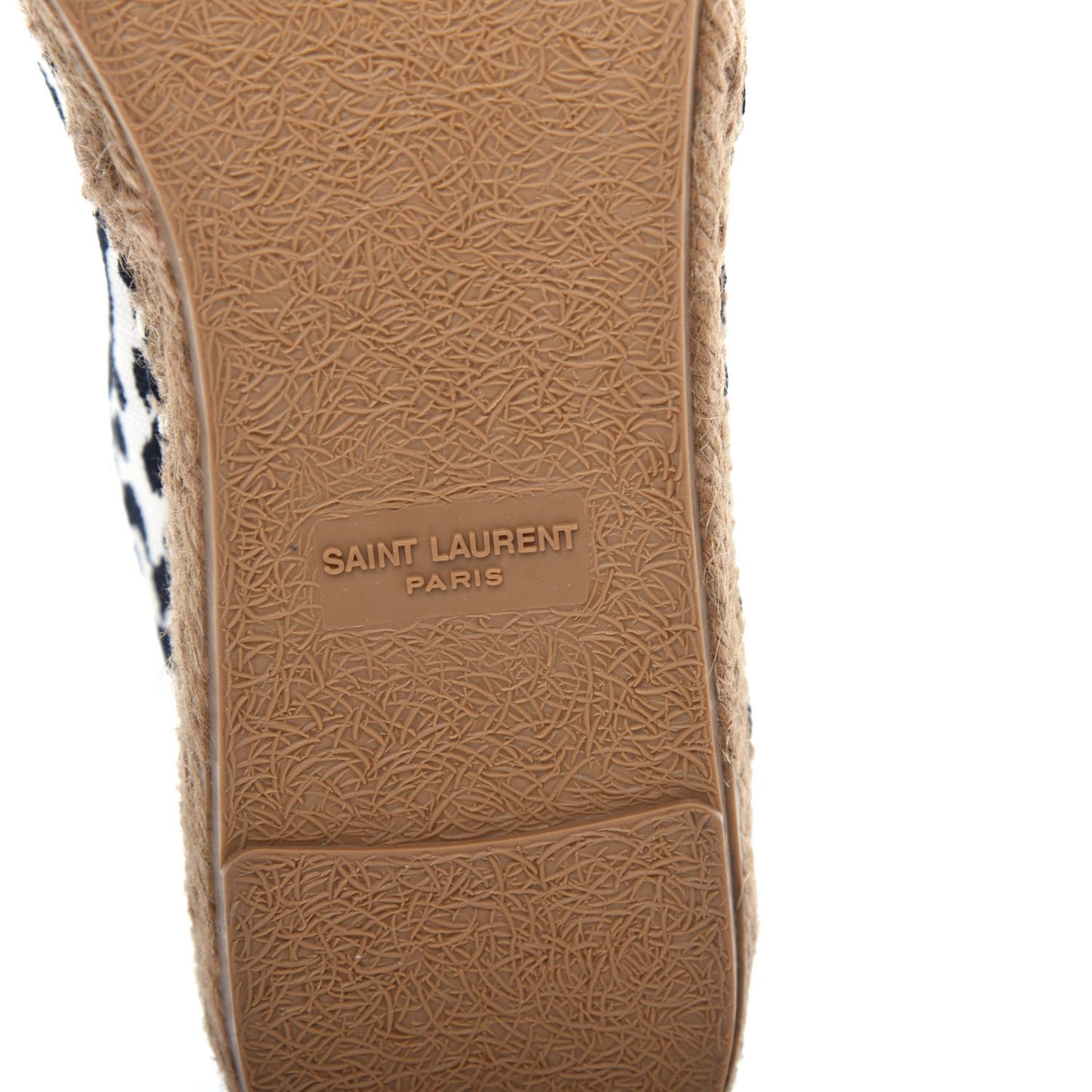 Canvas Leopard Print Espadrilles 40 White Black