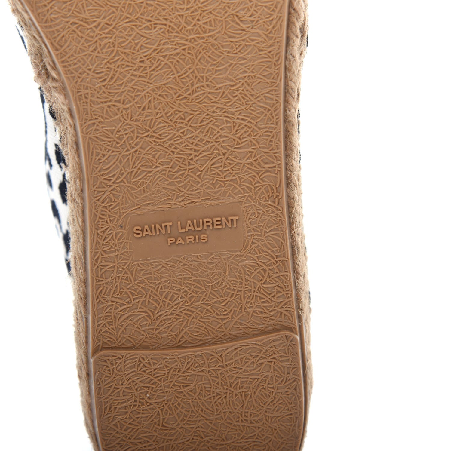 Saint Laurent Canvas Leopard Print Espadrilles 40 White Black 9 of 12