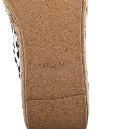 Saint Laurent Canvas Leopard Print Espadrilles 40 White Black 9 of 12