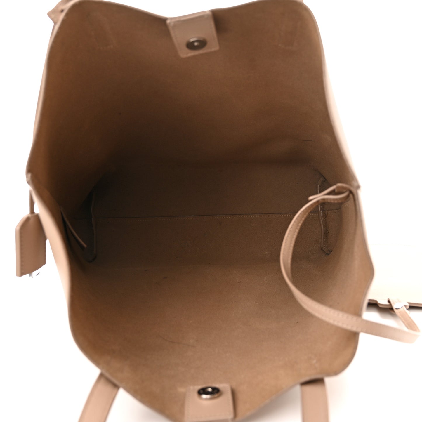 Calfskin North-South Shopping Tote Dark Beige