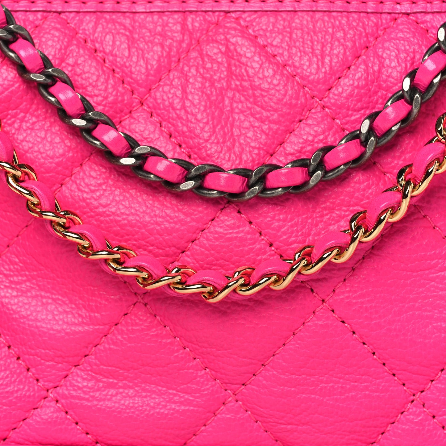 Goatskin Quilted Small Gabrielle Hobo Pink
