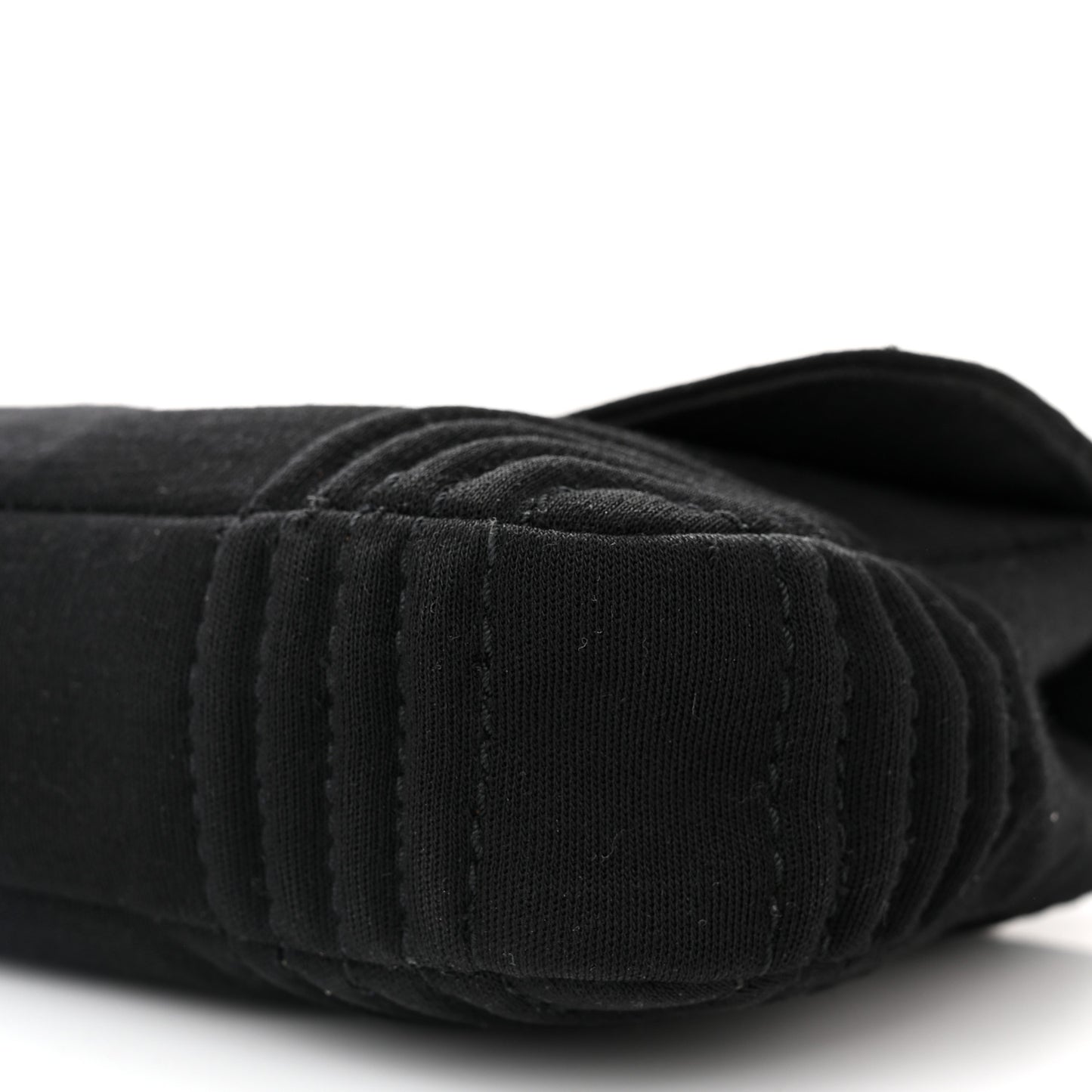 Jersey Quilted Single Flap Black