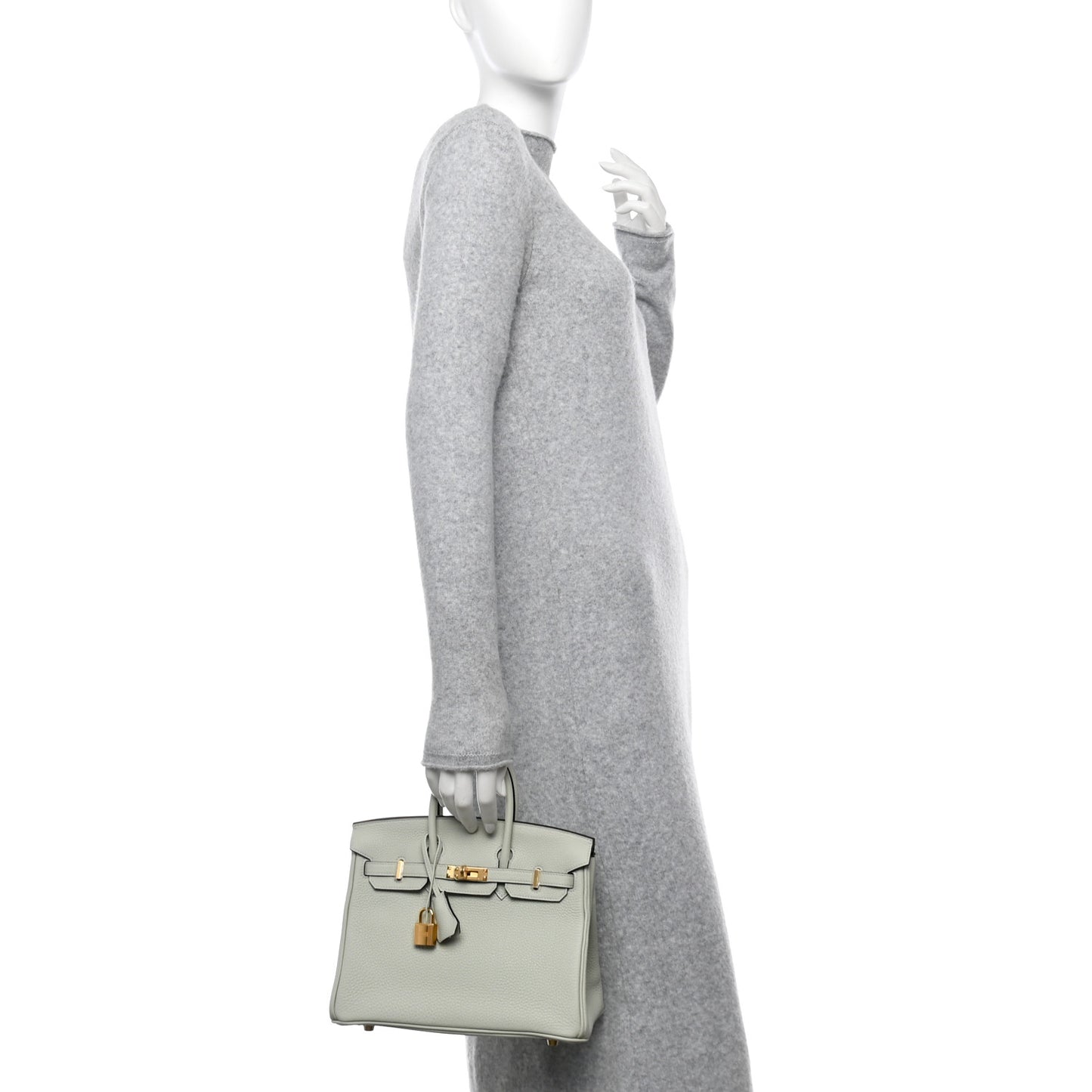 Togo Birkin 25 Gris Neve