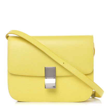 Celine Liege Calfskin Medium Classic Box Flap Bag Saffron 1 of 13