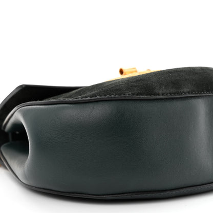 Chloe Suede Smooth Calfskin Drew Shoulder Bag Intense Green 10 of 12