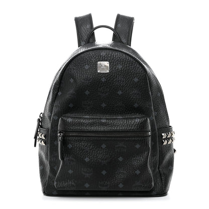 MCM Visetos Medium Side Studs Stark Backpack Black 1 of 11