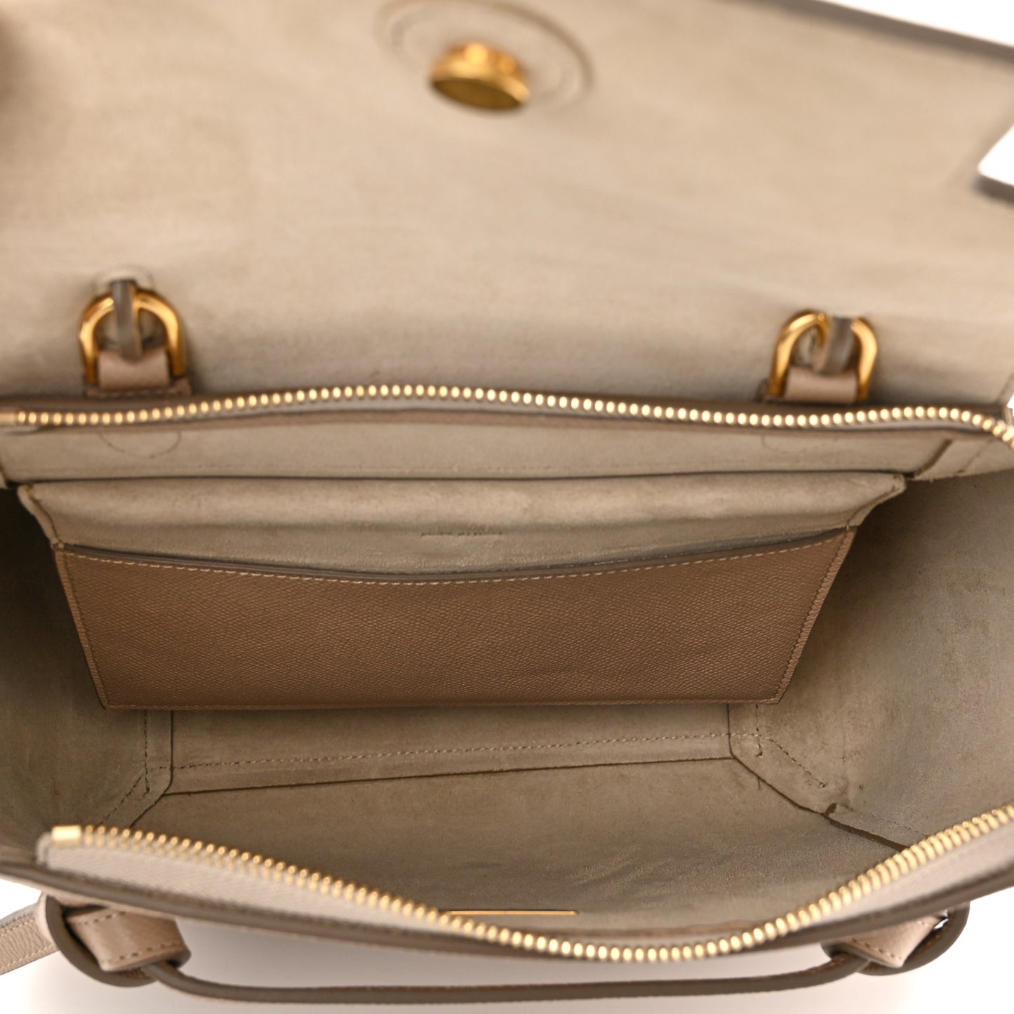Grained Calfskin Micro Belt Bag Light Taupe