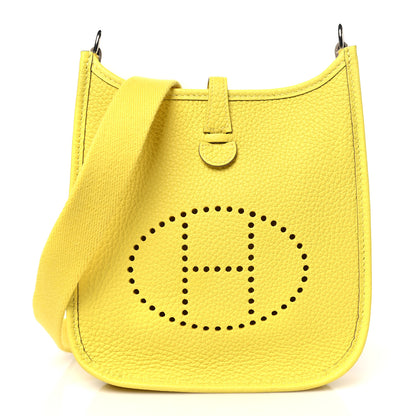 Hermes Taurillon Clemence Evelyne TPM Lime 1 of 10